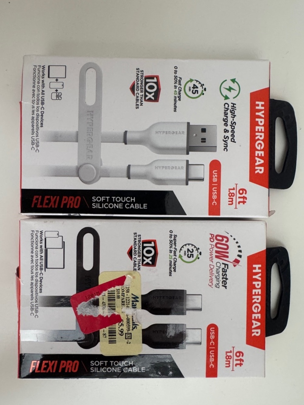 Flexi Pro USB-C to USB-C Silicone Cable — White (6ft/1.8m)